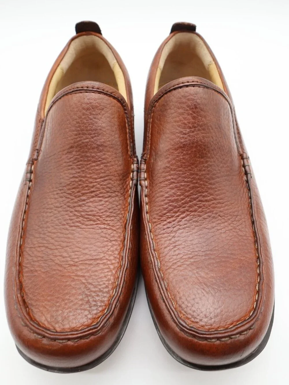 Hush Puppies GT Loafers Mens 9W Red Brown Leather Slip On Bounce H12466